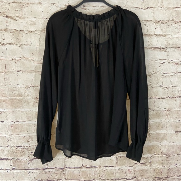 Forever21 black boho sheer top size medium - Picture 6 of 9